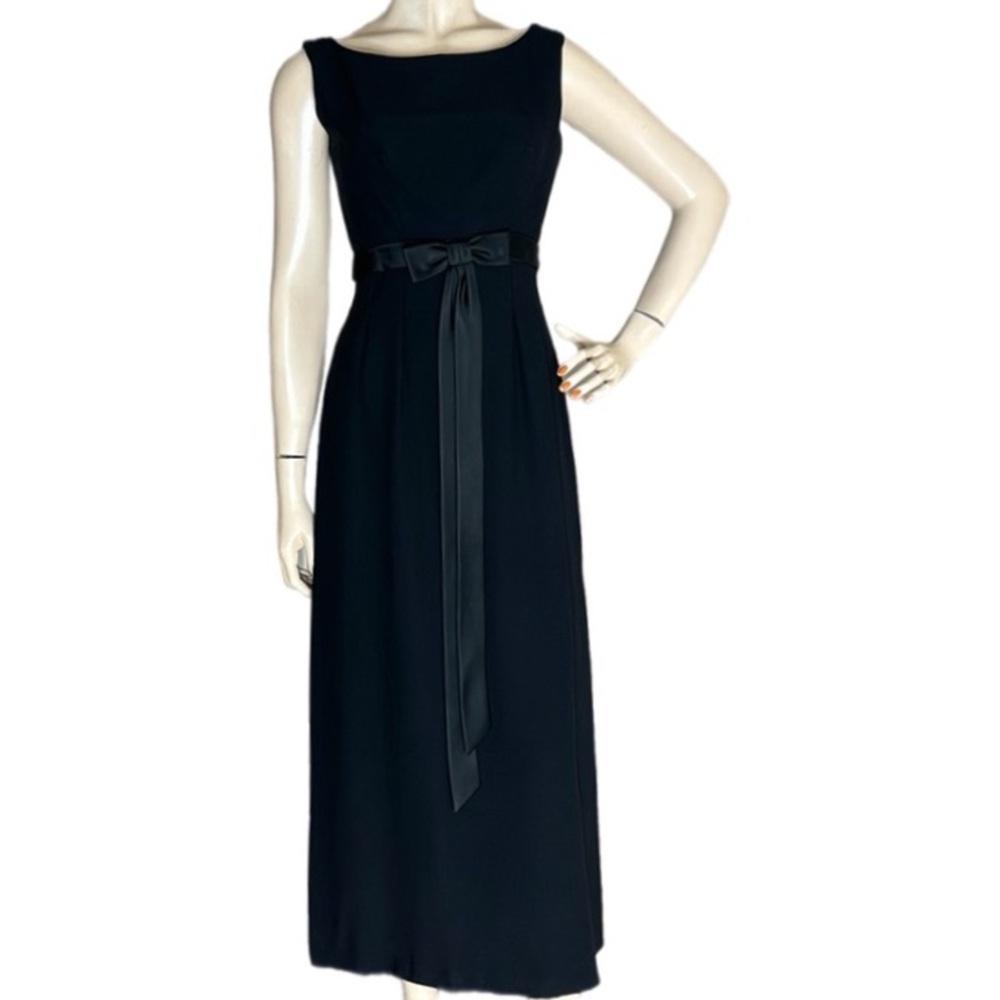 Vintage 60s Black Sleeveless Cocktail Dress